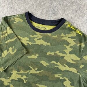 MUNICIPAL Men's Camouflage‎ Short Sleeve T Shirt Sport Utility Gear Size Large